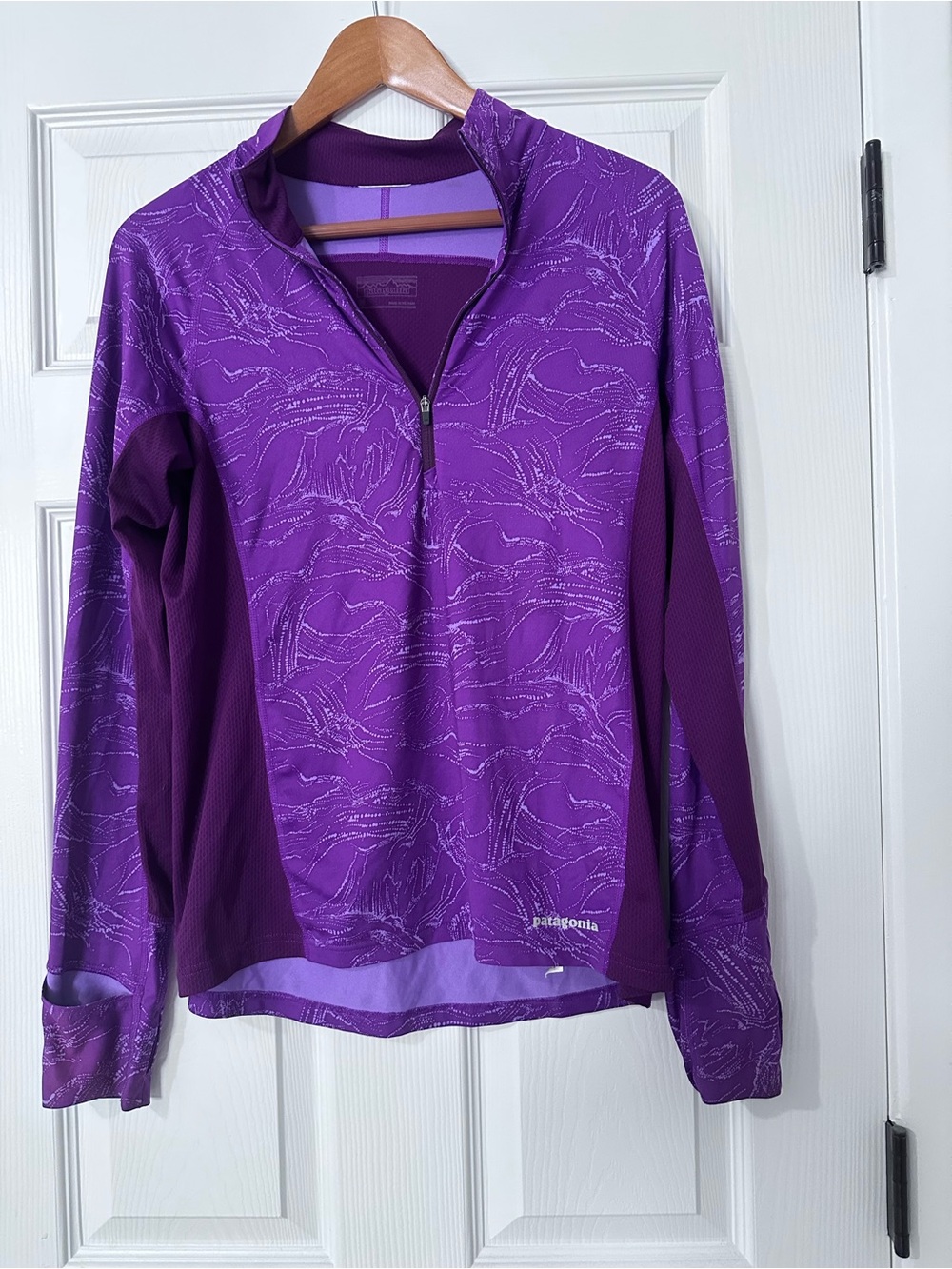Patagonia Purple Quarter-Zip Active Top